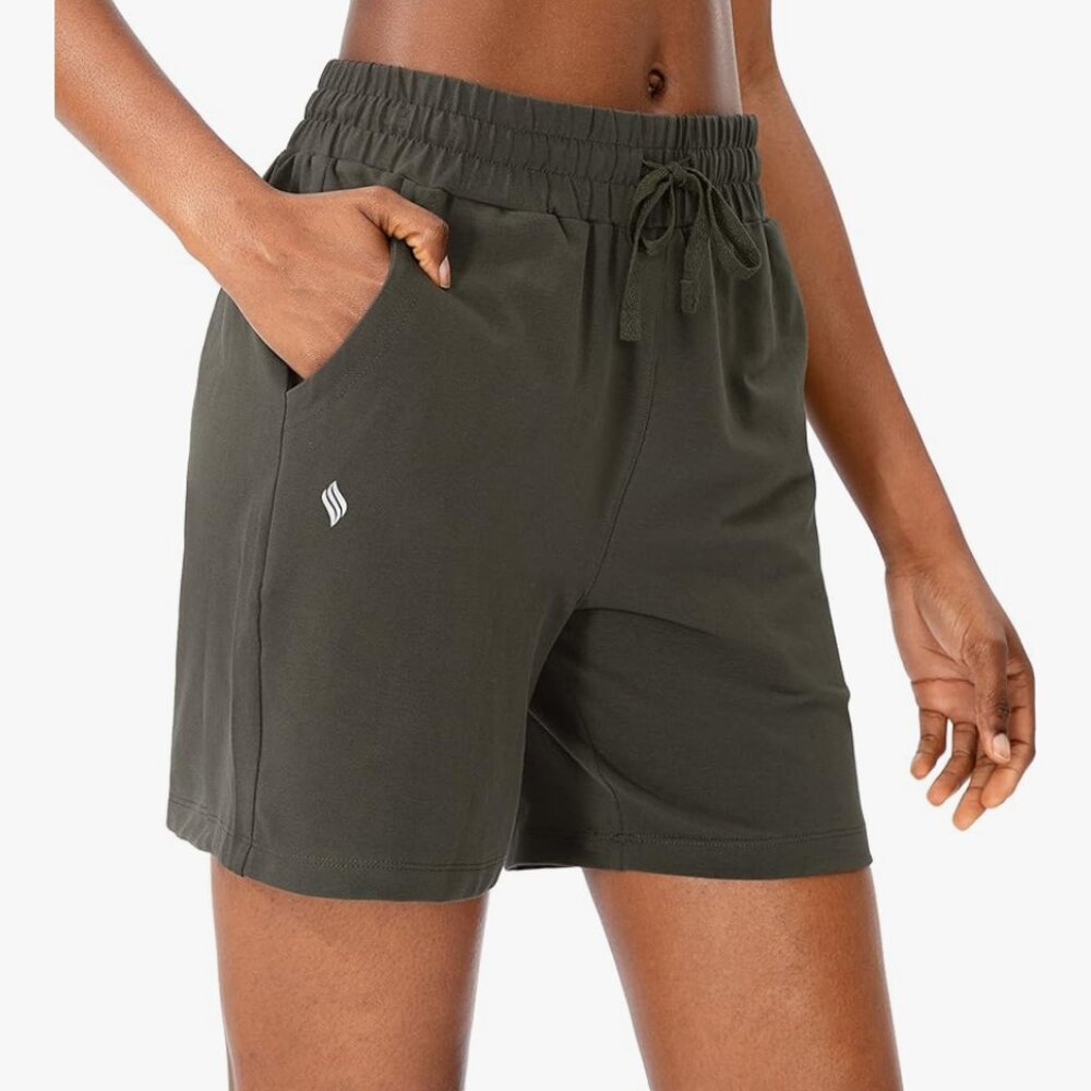 NWT- Cotton 5 inch inseam drawstring shorts : Size M